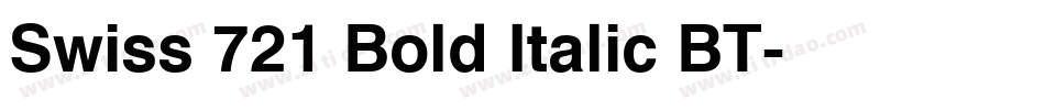Swiss 721 Bold Italic BT字体转换